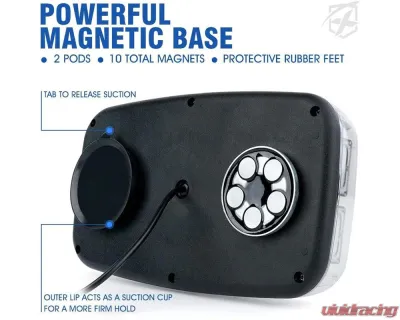 Xprite USA Mini LED Rooftop Strobe Light Bar with Magnetic Base | Blaze 2.0 Red - SL-C107-G2-R