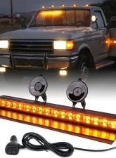 Xprite USA Windshield Dash Strobe Light with Suction Cups Amber                                     - WSL-G2-16IN-Y - Image 5