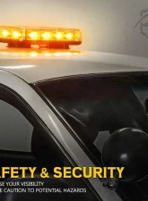 Xprite USA Mini LED Rooftop Strobe Light Bar with Magnetic Base | Blaze 2.0 Red                                     - SL-C107-G2-R - Image 7