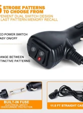 Xprite USA Windshield Strobe Light with Suction Cups Amber                                     - WSL-G2-8IN-Y - Image 4