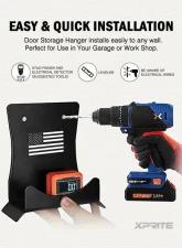 Xprite USA 2pcs Wall Mount Storage Door Hangers for Jeep Wrangler Wall Mount Storage Door Hangers for Jeep Wrangler 1956-2022                                     - WLB-0053-2D-G1 - Image 2