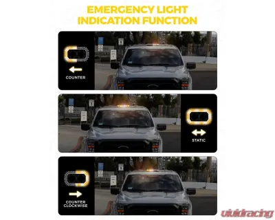 Xprite USA LED Emergency Strobe Light with Magnetic Mount Short Red and Blue - XP-SLL-C120M-G1-RB