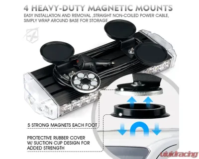 Xprite USA 18" Rooftop Mini Light Bar with Magnetic Mount - SL-L47M-17IN-G2-WY