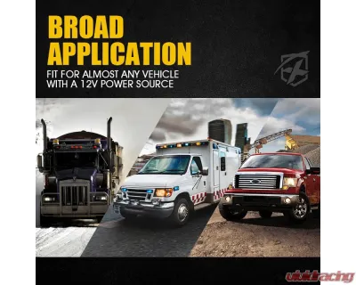 Xprite USA Flush Mount Side Marker Emergency Strobe Light Amber - Set of 10 | Alert 12 Series - 52026S-12-Y-10PC