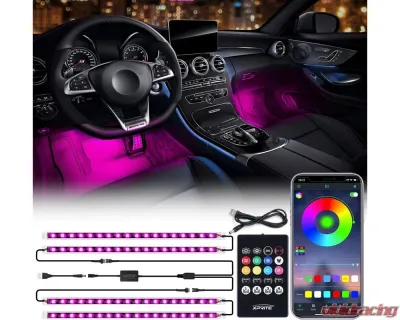 Xprite USA RGB LED Interior Lights Strip - Powered by USB - DL-IL-G7