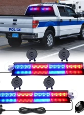 Xprite USA Windshield Dash Strobe Light with Suction Cups Blue/Red                                     - WSL-G2-16IN-RB - Image 5