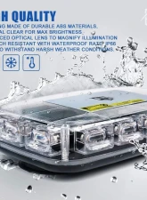 Xprite USA Mini LED Rooftop Strobe Light Bar with Magnetic Base | Blaze 2.0 Red                                     - SL-C107-G2-R - Image 4