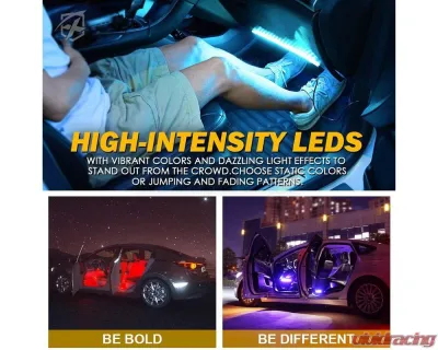 Xprite USA RGB Interior Light Strips - Powered by Cigarette Plug - DL-IL-G8