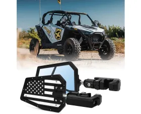 Xprite USA UTV Side Mirrors with Adjustable Bracket USA Flag -V1