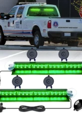 Xprite USA Windshield Dash Strobe Light with Suction Cups Green                                     - WSL-G2-16IN-G - Image 5