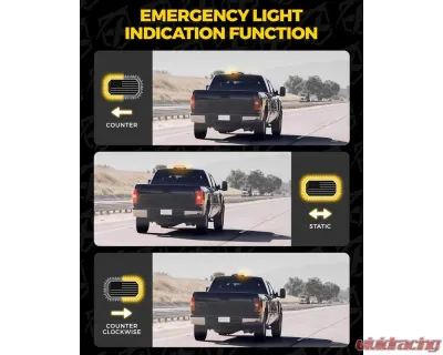 Xprite USA 42 LED Rooftop Strobe Light with American Flag Design Amber - SLL-C120-G5-Y