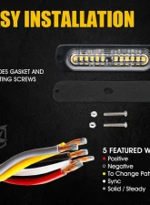 Xprite USA Flush Mount Side Marker Emergency Strobe Light Red/Blue - Set of 8 | Alert 12 Series                                     - 52026S-12-RB-8PC - Image 7