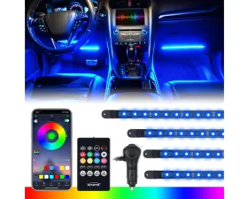 Xprite USA RGB Interior Light Strips - Powered by Cigarette Plug