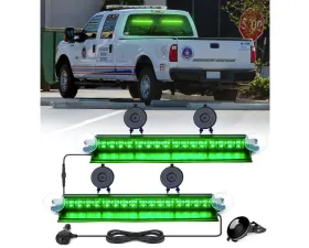 Xprite USA Windshield Dash Strobe Lights Green
