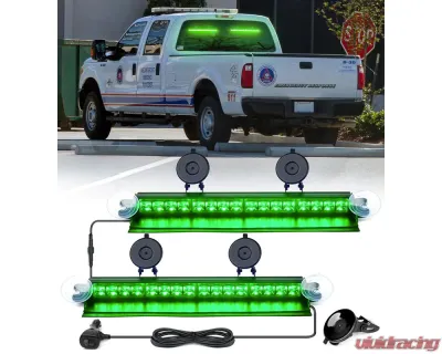 Xprite USA Windshield Dash Strobe Lights Green - WSL-G3-16IN-G