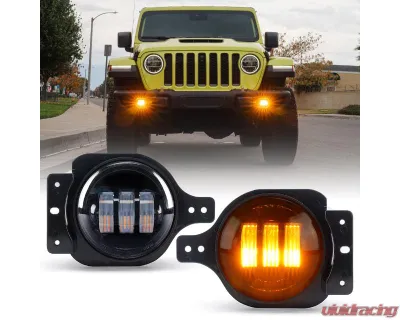 Xprite USA 4" Amber Fog Lights III Series Jeep Wrangler | Gladiator 2018+ - JL-FL-JL-G1-A