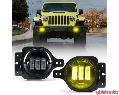 Xprite USA 4" White Fog Lights III Series Jeep Wrangler | Gladiator 2018+ - JL-FL-JL-G1-W