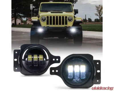 Xprite USA 4" Yellow Fog Lights III Series Jeep Wrangler | Gladiator 2018+ - JL-FL-JL-G1-Y