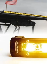 Xprite USA 22" Yellow Flood Beam LED Light Bar | Ultra Thin Astro Series                                     - WL-C6-100SS-CR-AMBER - Image 3