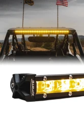 Xprite USA 22" Yellow Flood Beam LED Light Bar | Ultra Thin Astro Series                                     - WL-C6-100SS-CR-AMBER - Image 2