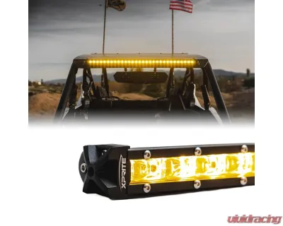 Xprite USA 22" Yellow Flood Beam LED Light Bar | Ultra Thin Astro Series - WL-C6-100SS-CR-AMBER