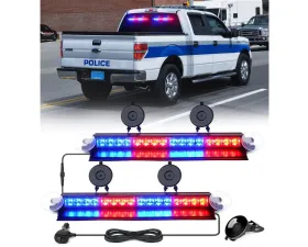 Xprite USA Windshield Dash Strobe Lights Red/Blue