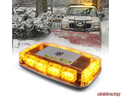 Xprite USA Mini LED Rooftop Strobe Light Bar with Magnetic Base Blaze 2.0 - SL-C107-G2-WY