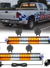 Xprite USA Windshield Dash Strobe Lights White/Amber                                     - WSL-G3-16IN-WY - Image 5