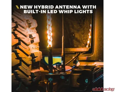 Xprite USA CB Radio Antenna with Amber Whip Light 4FT - XP-DL-CB-ANT-G3-Y