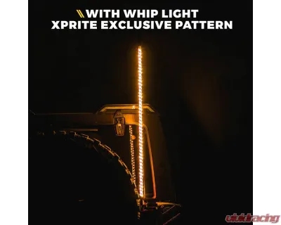 Xprite USA CB Radio Antenna with Amber Whip Light 4FT - XP-DL-CB-ANT-G3-Y