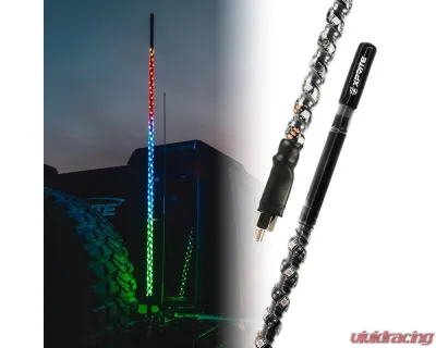 Xprite USA CB Radio Antenna with RGB Whip Light 4FT - XP-DL-CB-ANT-G3-CHASE