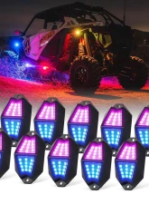 Xprite USA Multi-Color LED RGB-W Rock Lights 10pcs                                     - DL-RL-G8-10PC - Image 7