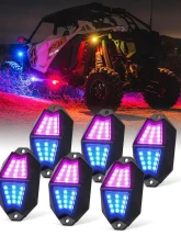 Xprite USA Multi-Color LED RGB-W Rock Lights 6pcs                                     - DL-RL-G8-6PC - Image 7