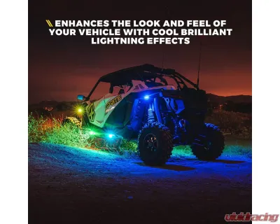 Xprite USA Multi-Color LED RGB-W Rock Lights 6pcs - DL-RL-G8-6PC