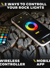 Xprite USA Multi-Color LED RGB-W Rock Lights 6pcs                                     - DL-RL-G8-6PC - Image 7