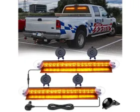 Xprite USA Windshield Dash Strobe Lights Amber