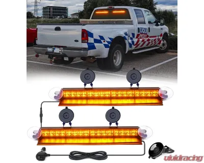 Xprite USA Windshield Dash Strobe Lights Amber - WSL-G3-16IN-Y