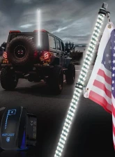 Xprite USA The Spiral Solid Color LED Whip Light with Spring Mount White 3ft 1pcs                                     - DL-WL-SOLID-3FT-W - Image 5