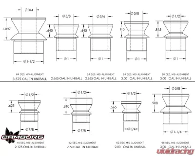 Camburg 1" x 1/2" Tall Hi-misalignment Spacers (Pair) - CAM-040067