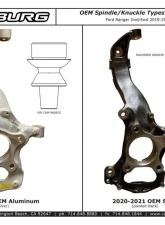 Camburg 1.25 Performance Uniball Upper Arms w/ Covers Ford Ranger 2019-2022                                     - CAM-110180 - Image 3