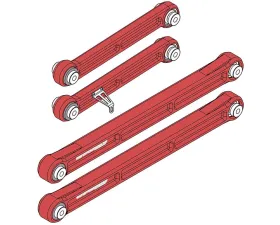 Camburg Engineering Red Kinetik Series Suspension Trailing Arm Kit Toyota Tundra | Sequoia 2022-2024