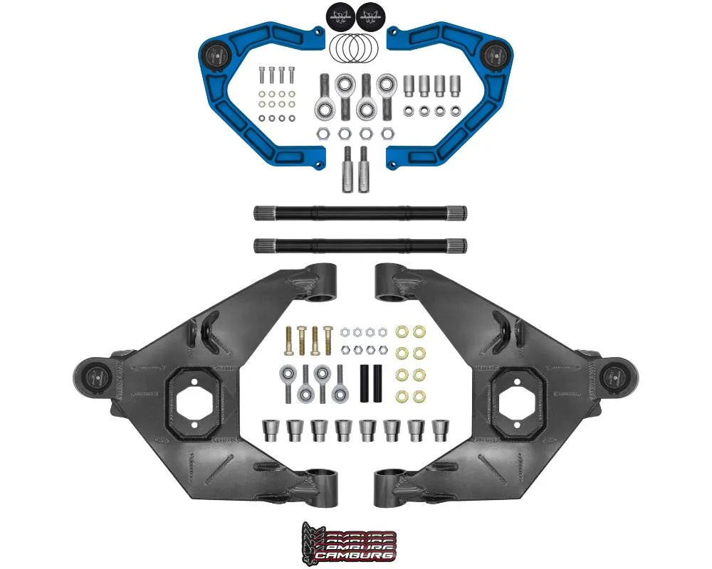 Camburg Trail Series Long Travel Kit w/ Axles (Billet XJ UCA) Ford Bronco 2021-2025 - CAM-110243-KX-BLU
