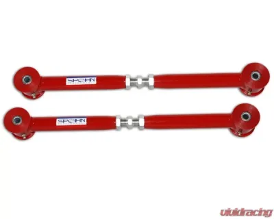 Spohn Bright Red 4130N Chrome Moly Tubular Adjustable Rear Lower Control Arms w/ Polyurethane Bushings GM F-Body Chevrolet | Pontiac 1982-2002 - 204-4130R
