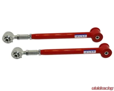 Spohn Bright Red 4130N Chrome Moly Tubular Adjustable Rear Lower Control Arms w/ Del-Sphere Pivot Joint/Poly Combo GM F-Body Chevrolet | Pontiac 1982-2002 - 207-4130R
