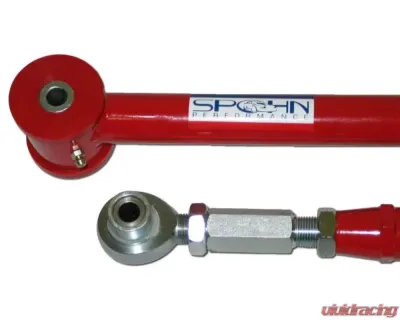 Spohn Bright Red 4130N Chrome Moly Tubular Adjustable Rear Lower Control Arms w/ Spherical/Poly Combo GM G-Body 1978-1987 - 216-4130R