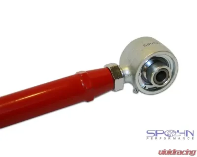 Spohn Bright Red 4130N Chrome Moly Tubular Adjustable Rear Lower Control Arms w/ Del-Sphere Pivot Joints GM-A Body 1973-1977 - 265-4130R