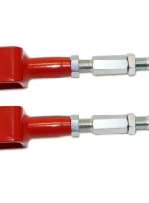 Spohn Bright Red 4130N Chrome Moly Tubular Adjustable Rear Upper Control Arms w/ Del-Sphere Pivot Joints GM G-Body 1978-1987                                     - 615-4130R - Image 2