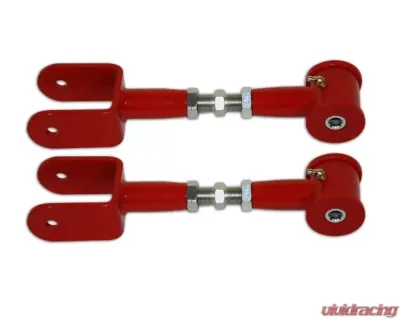 Spohn Bright Red 4130N Chrome Moly Tubular Adjustable Extended Length Rear Upper Control Arms w/ Polyurethane Bushings Chevrolet GM B-Body 1977-1996 - 634-EL-4130R