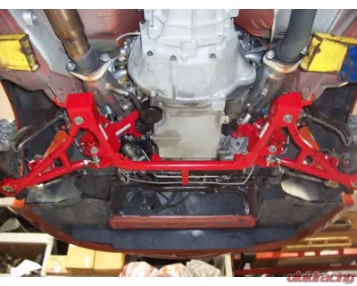 Spohn Bright Red 4130N Chrome Moly Tubular K-Member GM F-Body LSx Engines 1993-2002 - 704-4130R