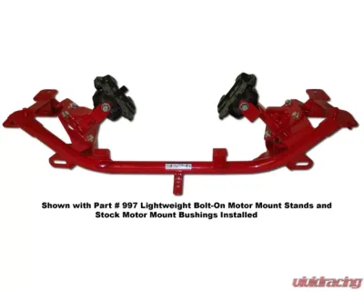 Spohn Bright Red 4130N Chrome Moly Tubular K-Member GM F-Body LSx Engines 1993-2002 - 704-4130R